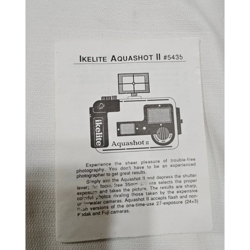 Ikelite Aquashot II 5435‎ Underwater Housing for 35mm Single Use Cameras